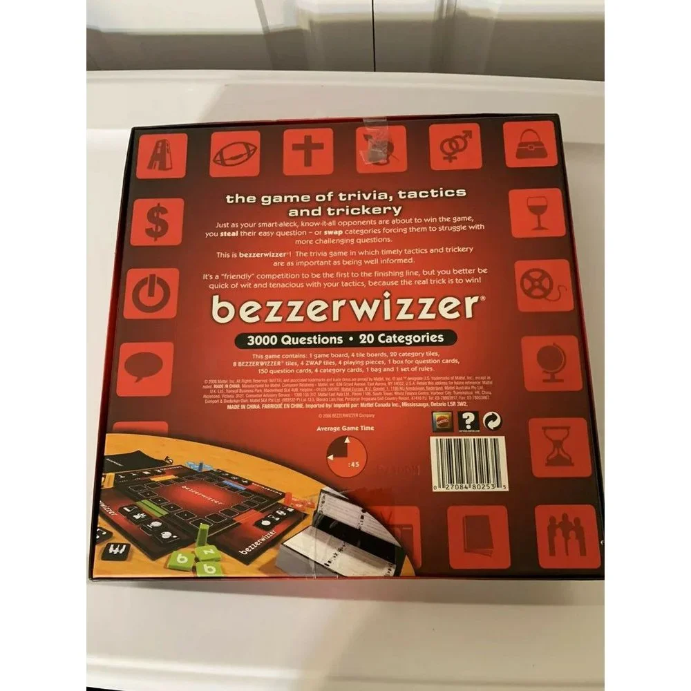 Bezzerwizzer Game Trivia Tactics‎ 2008 Edition - 100% Complete 3000 Questions!